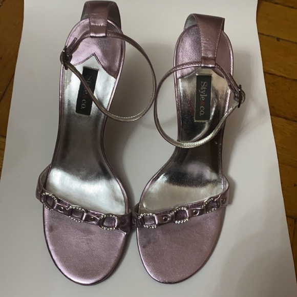 Style & Co. Shoes - Style&Co. heel sandals with rhinestones